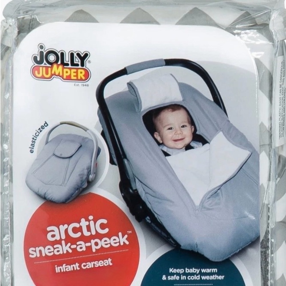 Arctic Sneak-a-Peek Infant Car Seat Cover - Gray